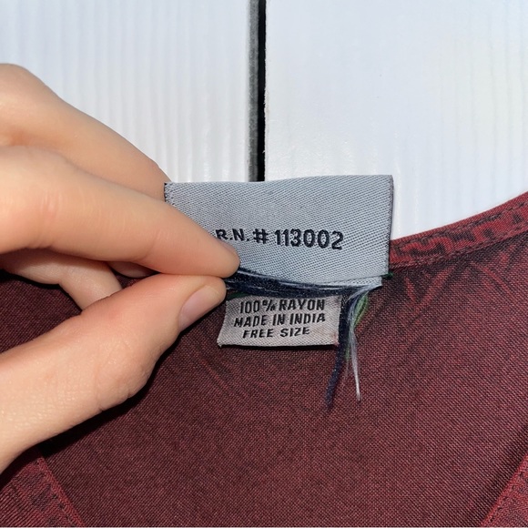 India Boutique free size burgundy jumper dress - Picture 4 of 14